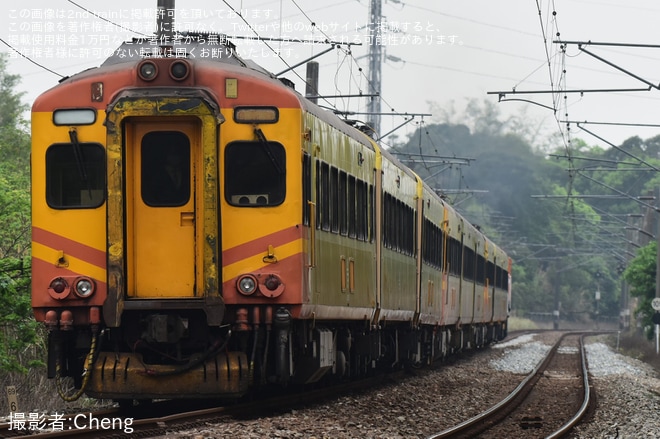 【台鐵】EMU300形EMU304+EMU305+EMU308が廃車回送を不明で撮影した写真