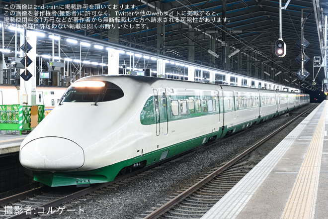 【JR東】E2系J66編成が新潟新幹線車両センターに回送されるを新潟駅で撮影した写真