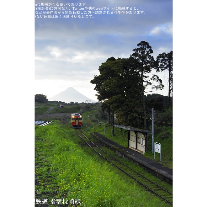 【JR九】国鉄復刻カラーキハ40形キハ40-8038が運用開始を松ケ浦駅で撮影した写真