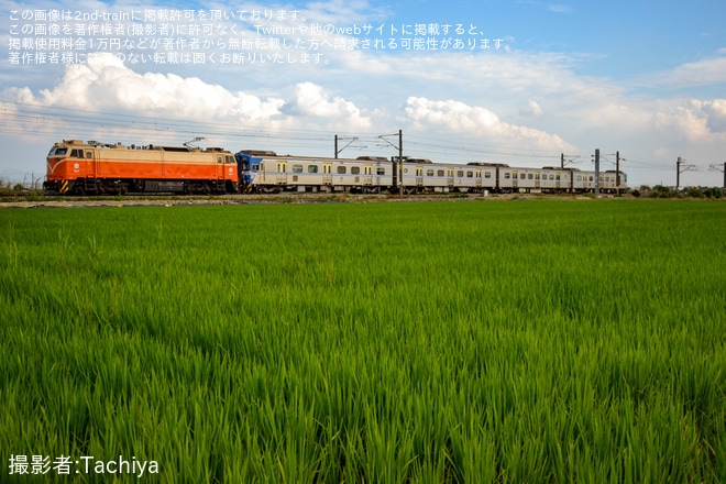 【台鐵】EMU600型EMU607富岡車両基地入場を不明で撮影した写真